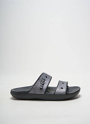 Mulete/saboți vârf deschis toc plat până la 3 cm argintiu CROCS femeie
