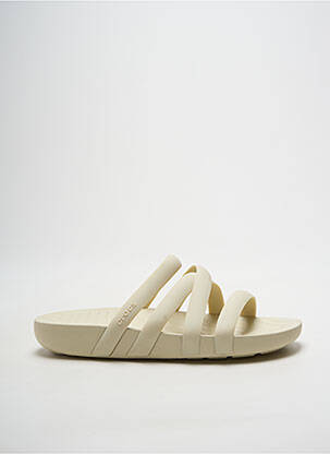 Mulete/saboți vârf deschis toc plat până la 3 cm bej CROCS femeie