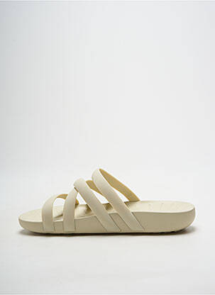 Mulete/saboți vârf deschis toc plat până la 3 cm bej CROCS femeie