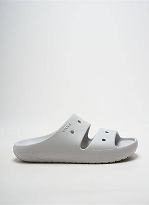Mulete/saboți vârf deschis toc plat până la 3 cm gri CROCS femeie