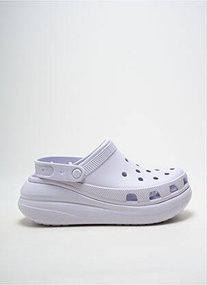 Mulete/saboți toc de 4 la 6 cm alb CROCS femeie