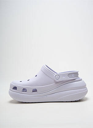 Mulete/saboți toc de 4 la 6 cm alb CROCS femeie