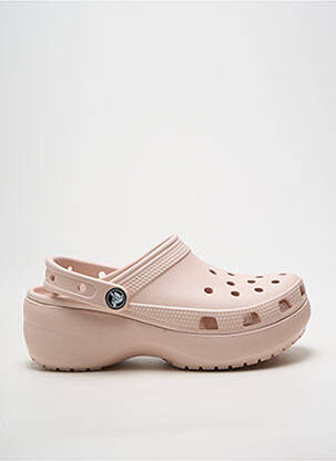 Mulete/saboți toc de 4 la 6 cm bej CROCS femeie