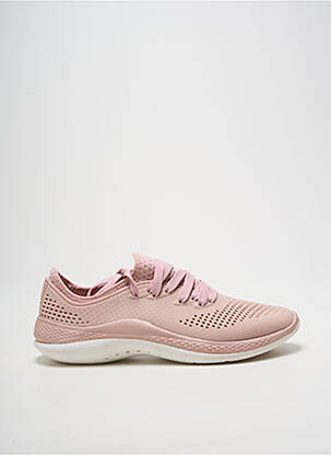 Adidași vârf rotund toc plat până la 3 cm roz CROCS femeie
