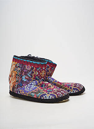 Papuci/pantofi de casă vârf rotund toc plat până la 3 cm violet RUBAN ROUGE femeie