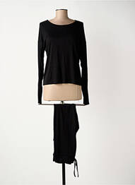 Set pantaloni mâneci lungi negru COULEURS DU TEMPS femme