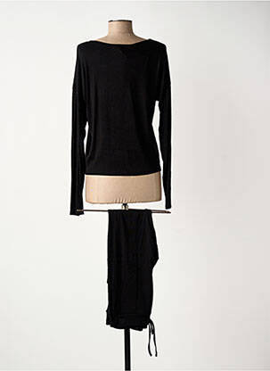 Set pantaloni mâneci lungi negru COULEURS DU TEMPS femeie