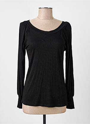 Tricou mâneci lungi mâneci lungi negru COULEURS DU TEMPS femeie