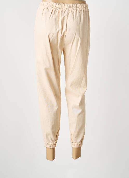 Pantalon drept bej COULEURS DU TEMPS femeie