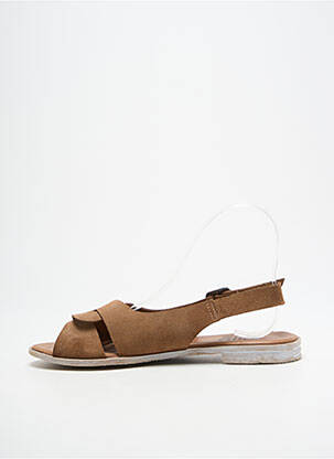 Sandale/pantofi decupați chiquet toc plat până la 3 cm maro BUENO femme