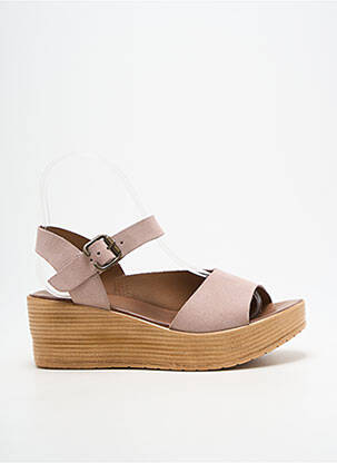 Sandale/pantofi decupați toc platformă toc de 4 la 6 cm roz BUENO femeie
