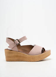 Sandale/pantofi decupați toc platformă toc de 4 la 6 cm roz BUENO femme