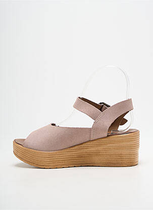Sandale/pantofi decupați toc platformă toc de 4 la 6 cm roz BUENO femeie