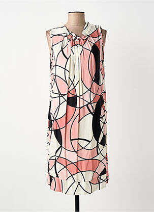 Rochie midi roz COULEURS DU TEMPS femeie