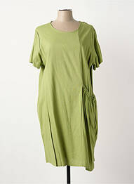 Rochie midi mâneci lungi mâneci lungi verde COULEURS DU TEMPS femeie