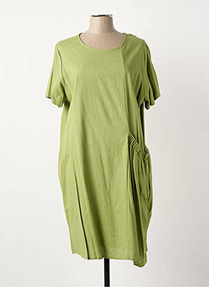 Rochie midi verde COULEURS DU TEMPS femeie