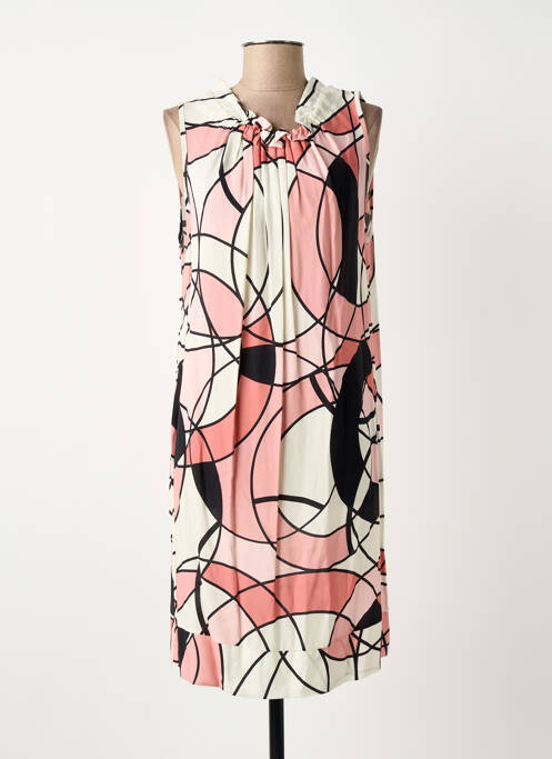 Rochie midi roz COULEURS DU TEMPS femeie