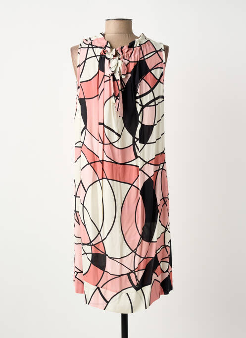 Rochie midi roz COULEURS DU TEMPS femeie