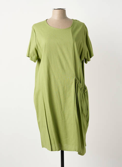 Rochie midi verde COULEURS DU TEMPS femeie