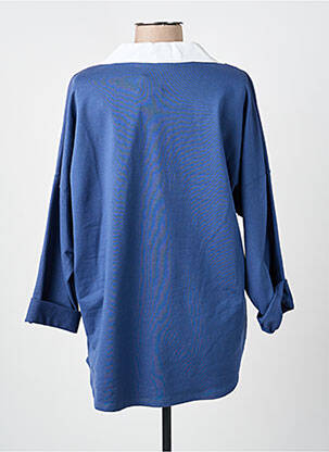 Tricou mâneci lungi mâneci lungi albastru COULEURS DU TEMPS femeie