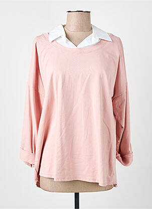 Tricou roz COULEURS DU TEMPS femeie