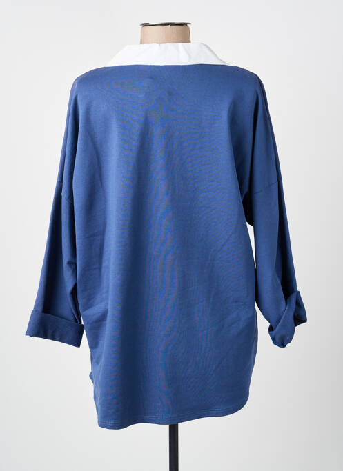 Tricou albastru COULEURS DU TEMPS femeie