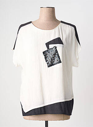 Top mâneci scurte mâneci scurte alb MERI & ESCA femme