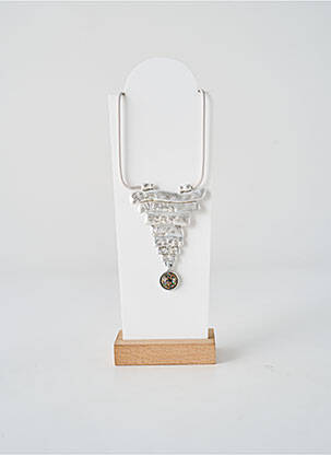 Colier materiale metalice argintiu ALEX ARTE femeie
