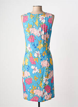 Rochie midi imprimeu floral fără mâneci albastru MERI & ESCA femeie