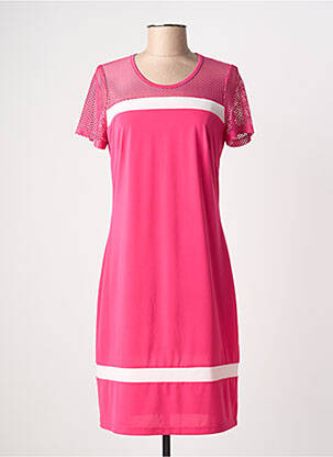 Rochie midi mâneci scurte mâneci scurte roz MERI & ESCA femeie