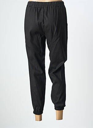 Pantalon 7/8 talie elastică mărime normală negru COULEURS DU TEMPS femeie