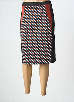 Fustă midi căptușeală textilă negru GUY DUBOUIS femme