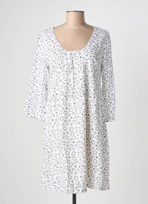 Rochie scurtă închidere cu fermoar la spate mâneci lungi alb SURKANA femme