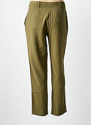 Pantalon slim țesătură poplin mărime normală verde SURKANA femeie