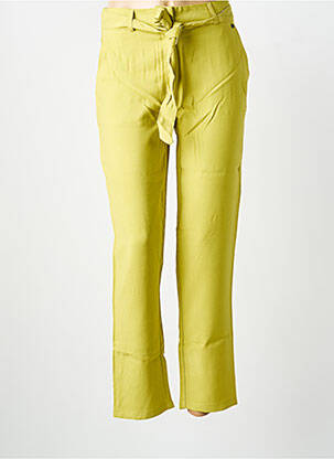 Pantalon slim țesătură poplin mărime normală verde deschis SURKANA femeie