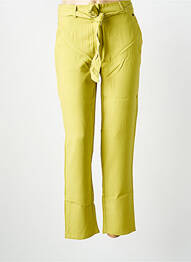 Pantalon slim țesătură poplin mărime normală verde deschis SURKANA femeie