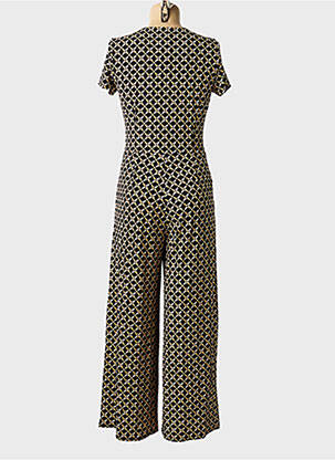 Salopetă-pantalon țesătură crep mâneci scurte negru SURKANA femme