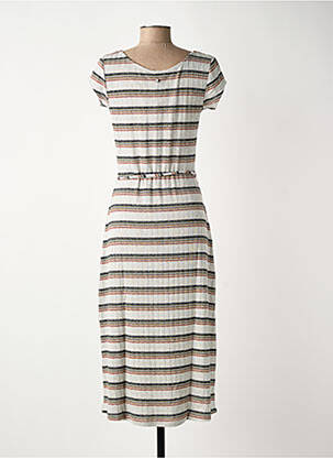 Rochie midi mâneci scurte mâneci scurte gri SURKANA femme