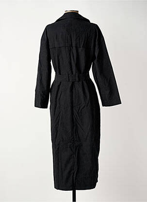Trench țesătură poplin fără glugă negru SURKANA femeie