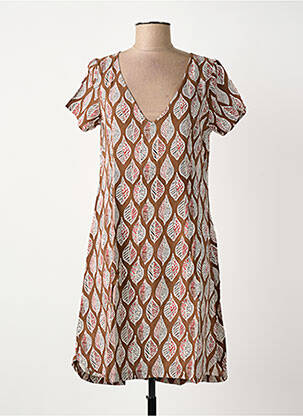 Rochie scurtă maro SURKANA femeie