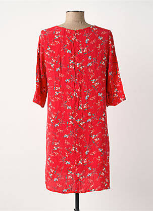 Rochie scurtă croială fluidă mâneci 3/4 roșu SURKANA femeie