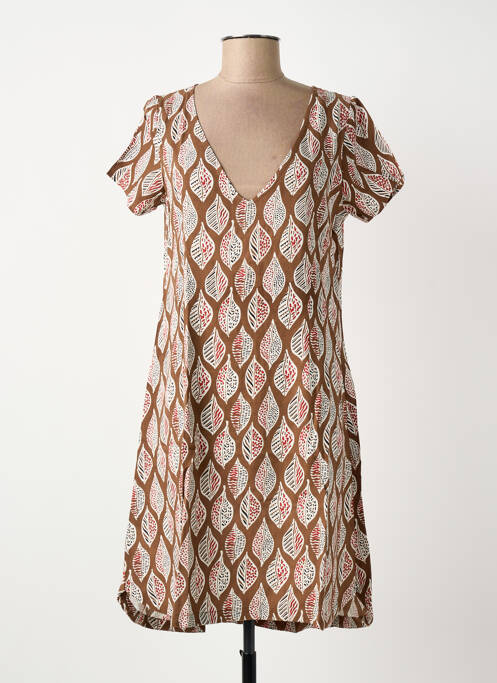 Rochie scurtă maro SURKANA femeie