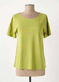Tricou elasticitate mâneci scurte verde SURKANA femme