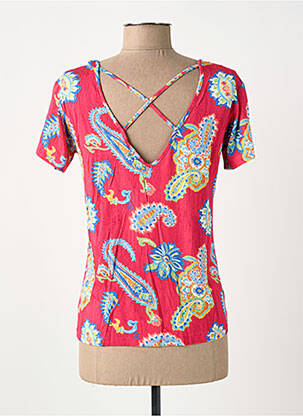 Tricou imprimeu fantezie mâneci scurte roz SURKANA femme