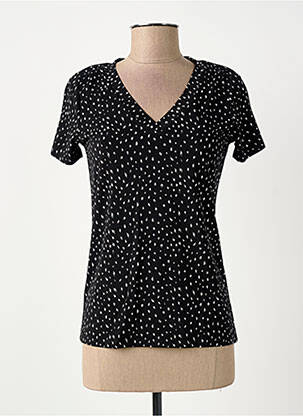 Tricou imprimeu fantezie mâneci scurte negru SURKANA femeie