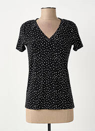 Tricou imprimeu fantezie mâneci scurte negru SURKANA femme
