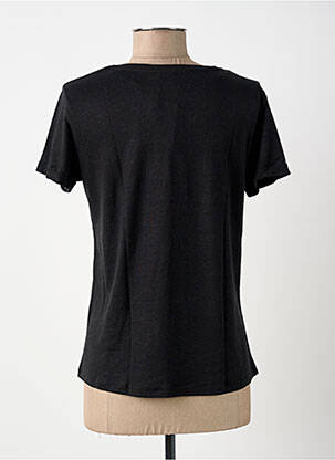 Tricou guler în v mâneci scurte negru SURKANA femme