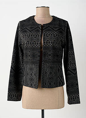 Jachete casual guler rotund negru SURKANA femeie