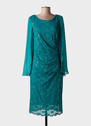 Rochie midi mâneci lungi mâneci lungi verde NINA LOO femeie