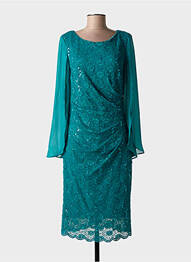 Rochie midi mâneci lungi mâneci lungi verde NINA LOO femme